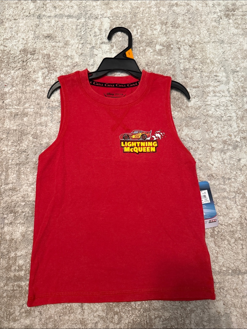 Disney Lightning McQueen Red Tank Top for Kids size 4T-NWT